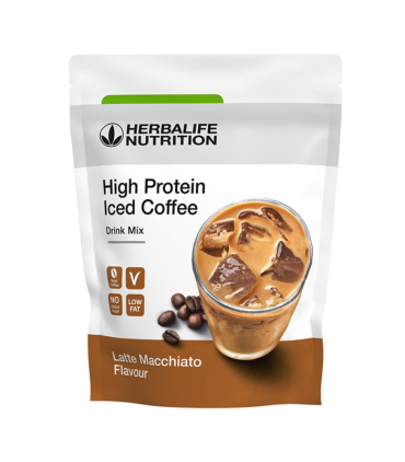 High Protein Iced Coffee Latte Macchiato
